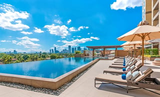 Poolside shot of The Discovery Leisure Company's hotel