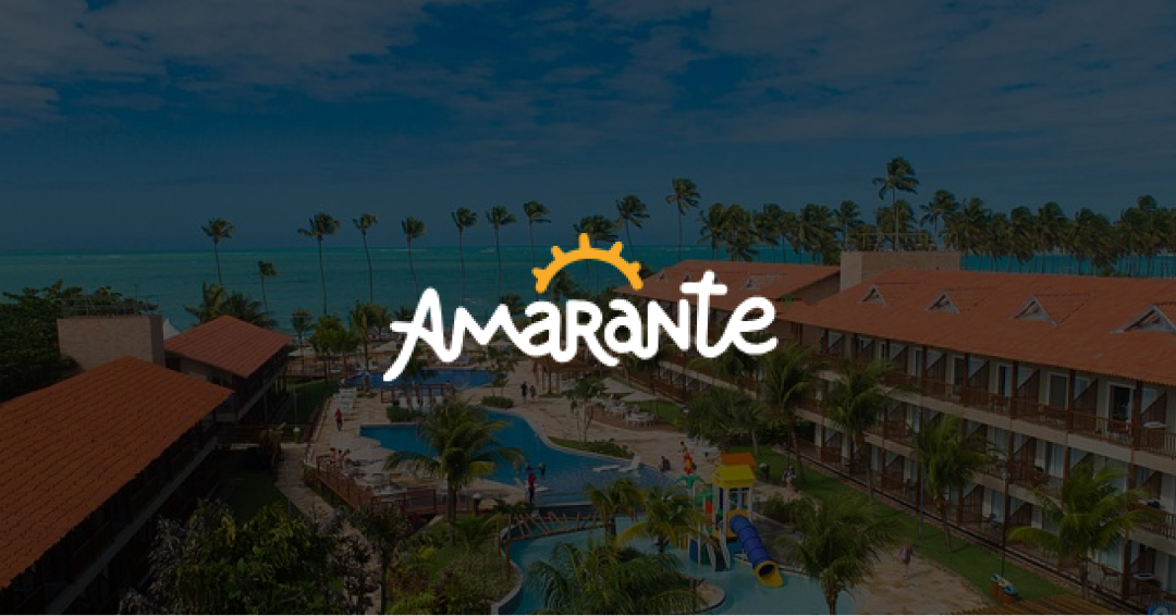 Amarante resort with pool with their logo overlayed