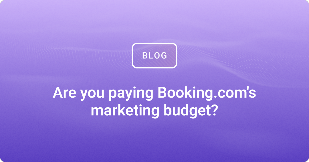 Are you paying Booking.com's marketing budget?