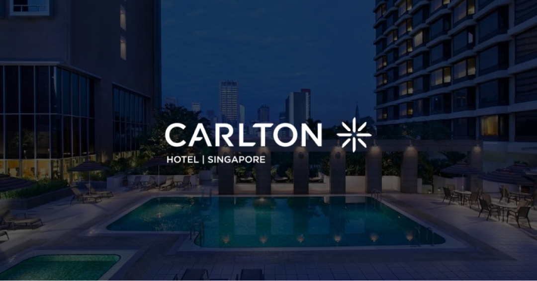 Carlton Hotel logo overlayed on property image